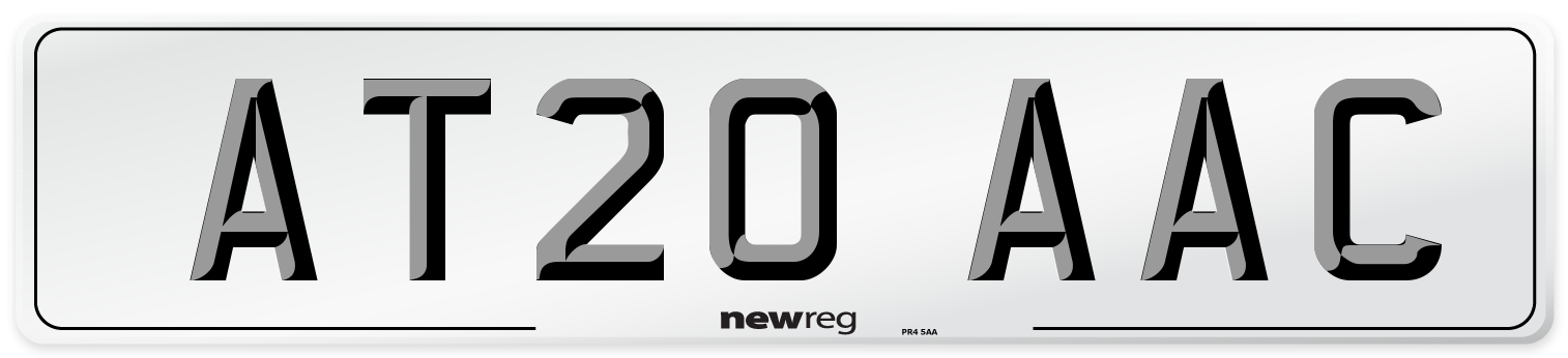 AT20 AAC Number Plate from New Reg